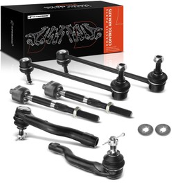 A-Premium Set of 6, Front Sway Bar Link, Inner Outer Tie Rod End, Compatible with Mazda 2 2011 2012 2013 2014 L4 1.5L Hatchback