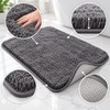 Rounded Thickened Bathroom Floor Mat, Plush Absorbent Bath Rug with