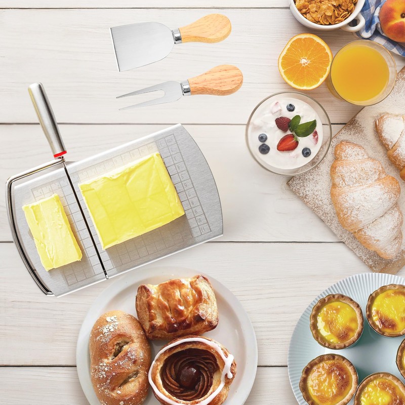 Cheese Slicer with 2 PCS Cheese Knife, Multipurpose Cheese Cutter