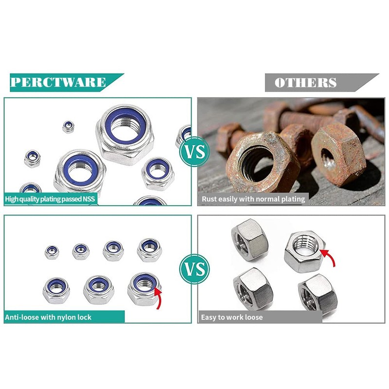 M2.5 Galvanized iron Nyloc Lock nut,2.5mm Self Nylock Locking Nuts