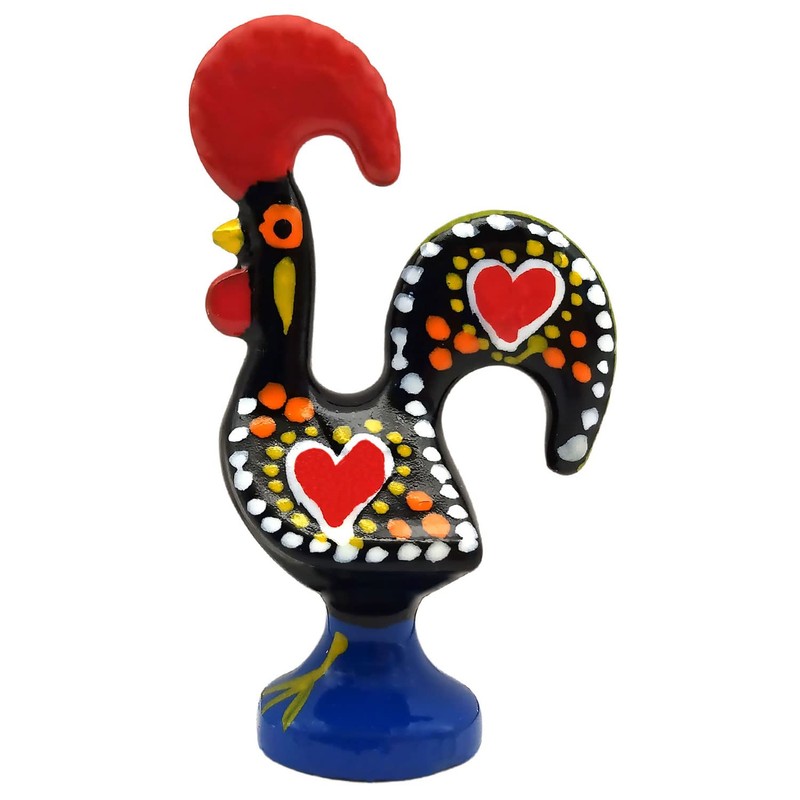 2 Inch Good Luck Portuguese Rooster Barcelos Metallic Figurine for