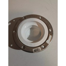 Genova 75150 4x3 Adjustable Closet Flange PVC with A Metal Ring New