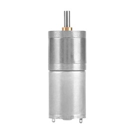 Metal Gear Motor DC 12V Low Speed Gear Motor 25mm 25GA-370 Encoder Metal Gear Motor Electronic Lock DIY Parts (12V 200RPM)