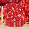 Happy Valentines Day Paper Plates Red Heart Love Shape Disposable