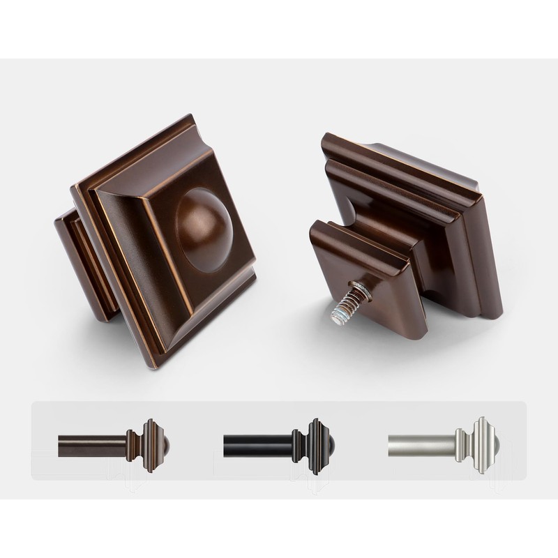 KAMANINA 1 Inch Curtain Rod 32 to 58 Inches (2.6-4.8ft),