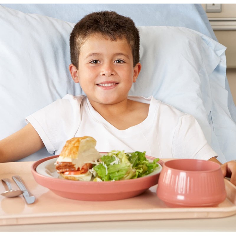 ETHU Overbed Table with Wheels, Rolling Tray Table, Hospital Bed