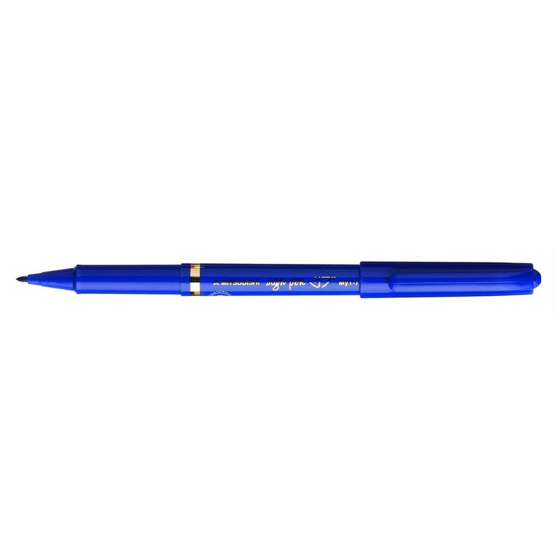 三菱鉛筆 サインペン リブ 青 MYT7.33 5個セット