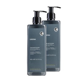 ANYAH Shampoo Feuchtigkeitspflege 2 x 480ml – Tägliche Pflege für Trockene und Geschädigte Haare, Nordic Ecolabel Zertifiziert, Stärkt, Pflegt und Fördert den Glanz - Nicht Nachfüllbar