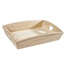 VBS Tray "Heart", raw wood, approx. 32.5 x 25 x