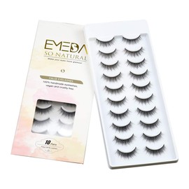 EMEDA 10 Styles False Eyelashes, Natural False Eyelashes, Set of 10 Pairs, Short and Soft Fake Eyelashes, Natural Look (SP65)