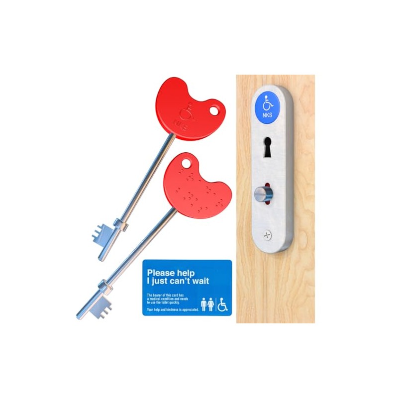 NKS Radar Key Disabled Toilet Bathroom Door Access Braille Easy
