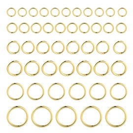 14K Gold Plated Sterling Silver Jump Rings for Jewelry Making 4mm 5mm 6mm 7mm 8mm 10mm 925 Sterling Silver Open Jump Rings for DIY（60 PCS）