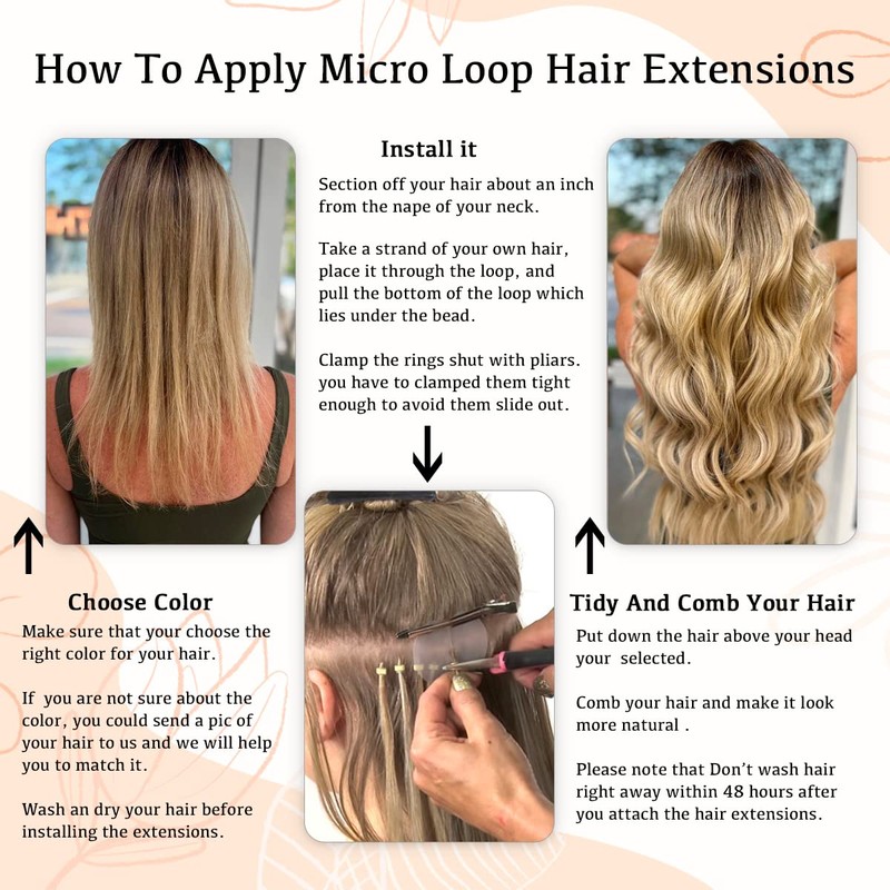 Brazilian Remy Natural Micro Beads Hair Extension 0.5g/s 100s 50g/pack