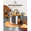 MICHELANGELO Stainless Steel Stock Pot - 8 Quart With Lid,
