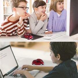 Usbkingdom 2.4GHz Wireless Mouse Cool 3D Sport Car Shape Ergonomic Optical Cordless Mice with USB Receiver for PC Laptop Computer Notebook 1600DPI Red