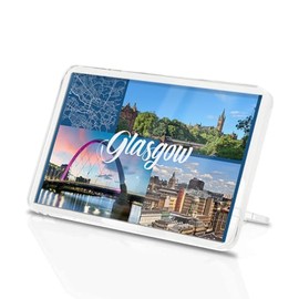 1 x Glasgow Square Magnet - Scotland UK Landmarks City Travel Holiday Fridge Magnetic Travel Souvenir Holiday Family Friend Women Men #83187