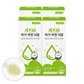 Kidsten 키즈텐 아기 아연 징크시럽 사과맛 100ml x 4박스 Kids10 Baby Zinc Syrup Apple Flavor 100ml x 4 Boxes