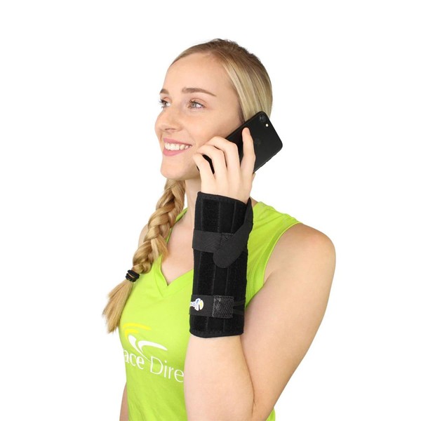 Brace Direct Adjustable Wrist Brace Support for Carpal Tunnel, Tendonitis, Arthritis, Sprains and Strains Post-Op Stabilization, Compression and Recovery for Injury and Day and Night Pain Relief