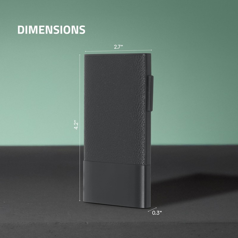 Fidelo Minimalist Men's Wallet with Money Clip - RFID Blocking,