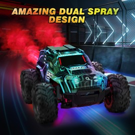 BLUEJAY Remote-Control-Car, 2.4GHz High Speed Rc Cars Truck, Offroad Monster Hobby Racing Car with LED Colorful Bodylight and Rechargeable Battery, Toy Gifts 3 4 5 6 7 8 Year Old Boys Girls Kids