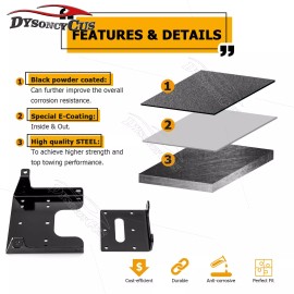 DYSO For 10-20 Can-Am Commander 800 1000 Max Front Bumper Winch Mount Plate Bracket