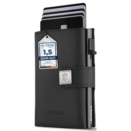 SF SCOFIELD Trinity Wallet, Pop Up Card Holder Men's with Coin Compartment 10 - 12 Cards, Credit Card Holder, RFID Protection, Card Wallet, Men's Wallet, Smart Wallet