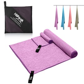HiiPeak Mikrofaser Handtuch Kompakt und Leicht Microfaser Handtücher Fitness Handtuch Schnelltrocknend microfaser Badetuch Saugfähiges Sporthandtuch Fitnessstudio Schwimm und Gym Handtuch