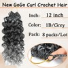 Naniciar Pretwisted Gogo Curl Crochet Hair 12 Inch 8 Packs