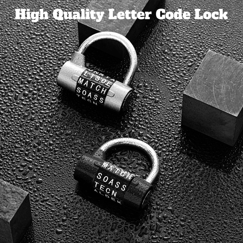 Shimeyao 2 Pcs 5 Letter Combination Lock Metal 5 Digit