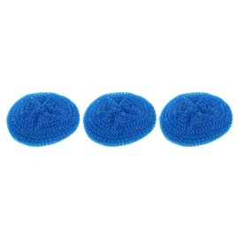 METALLIXITY Dish Scrubber (85 x 37mm/3.3" x 1") 3pcs, Round Scrubber Mesh Scouring Pad Non-Scratch Scrub Sponges - for Washing Dishes and Cleaning Kitchen, Blue