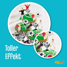 Decocino Tortendeko Decocino HOCHWERTIG 7-teiliges Fußball Deko-Set