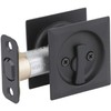Kwikset 335SQT-514 Square Privacy Pocket Door Lock Iron Black Finish