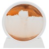 Moving Sand Art Round White Frame 3D High Transparent Glass