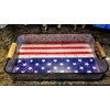 Stars and Stripes Galvanized Serving Tray 16 x 10 x