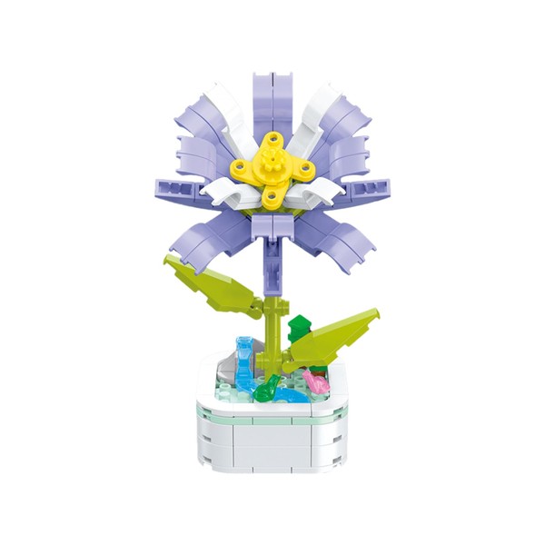 Flower Bouquet Building Set with Base, Flower Building Set Artificial