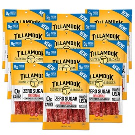 Tillamook Country Smoker Smoked Sausages, Original, Zero Sugar, Gluten Free, 4 Ounce (Pack of 12)