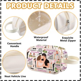 Dance 80s Movie Inspired Dirty Makeup Bag I Carried a Watermelon Dancing Lover Gift Travel Toiletry Bag Organizer Pouch Cosmetic Bag (Dance LIKE tm*)