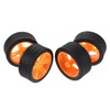 Kisangel 4PCS Rubber Tires for Model Cars Enhance Stability Performance