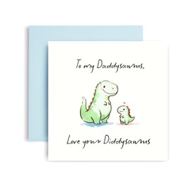 Huxters Birthday Card for Daddy Him Men –Daddy Love You're Diddysaurus - Father's Day Card - Dad Special card from Daughter Son - 14.8cm