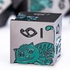 OGCOPHEN Metal DND Cat Dice 7PCS Polyhedral RPG Dice Set