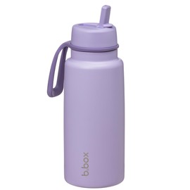 b.box Insulated Flip-Top Water and Drinking Bottle 1 L | Stainless Steel Drinking Bottle Three Walled | Keeps Drinks Cold for up to 46 Hours | 1 L (Lilac Love)