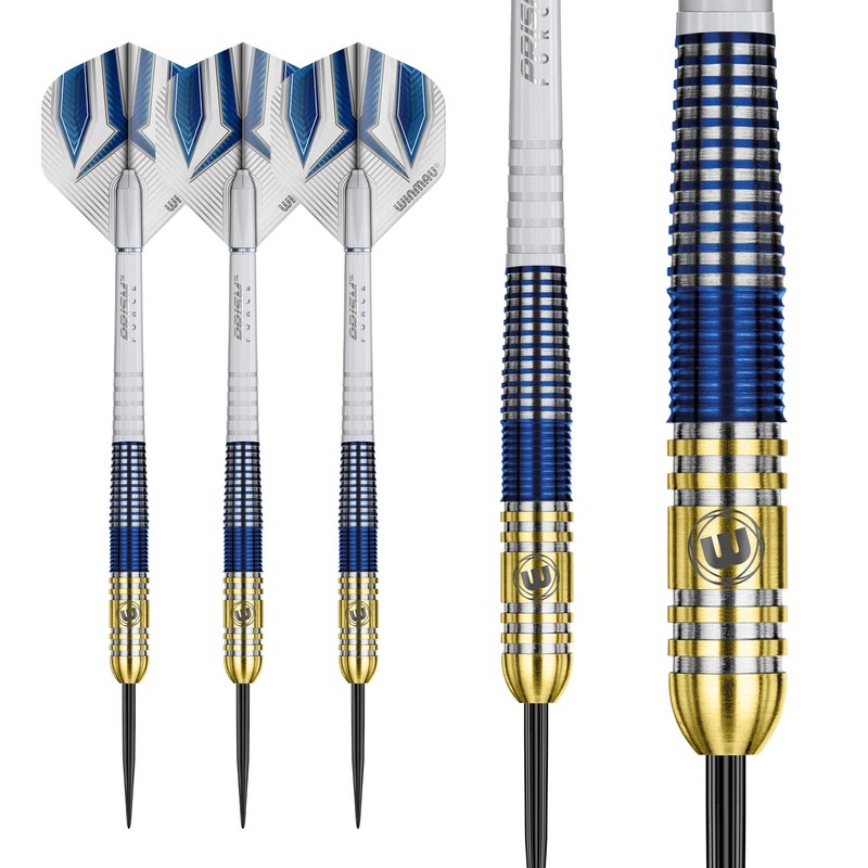 Steve Beaton Winmau 90% Tungsten Blue/Gold Titanium Nitrade Coating 22g