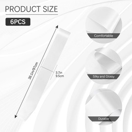 Blank Satin Sash Birthday Sash For Women Bride To Be Sash Plain Sash 6pcs Bachelorette Party Favors White Sashes For Birthday, Graduation, Weeding, Beauty Pageant, Homecoming, DIY, Make Your Own Sahes