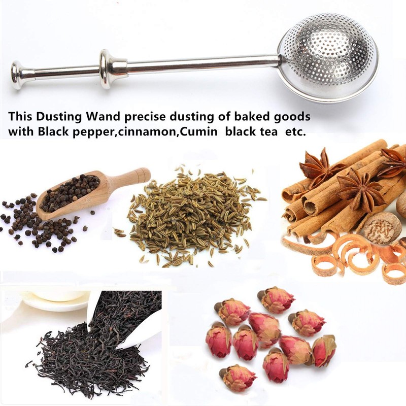 Powdered Sugar Shaker Duster With Lid Sugar Flour Sifter for