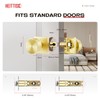 Heittis 3 Pack Gold Door Knobs Interior, Heavy Duty Gold