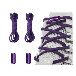 Alegrianan Elastic No Tie Shoe Laces For Adults,Kids,Elderly,One Size Fits All, Purple, X-Large