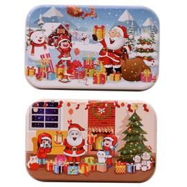 CORHAD 2 Sets Christmas Jigsaw Puzzle for Wooden DIY Santa Claus Educational Decompression Puzzle with Bright Colors Cartoon Designs for Christmas Parties Parent Interaction