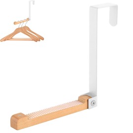Taiyyi Door Hook, Folding Hook, Door Hanger, No Drilling, Door Coat Rack for Hanging, Door Hook, Inside (White)