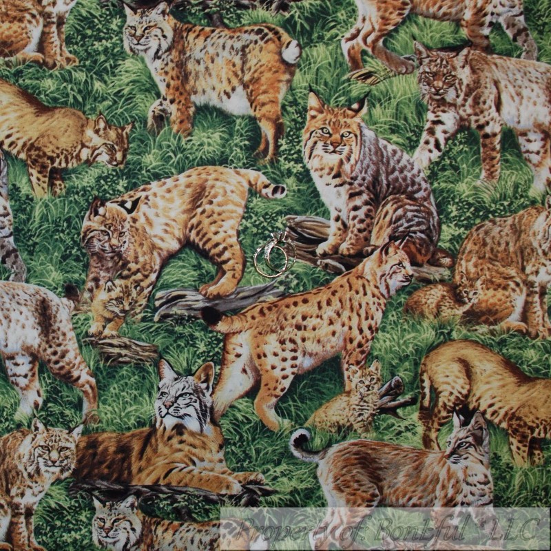 Springs Creative BonEful Fabric FQ Cotton Quilt Brown Gray White