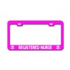 General Tag Registered Nurse Pink License Plate Frame Auto Cover